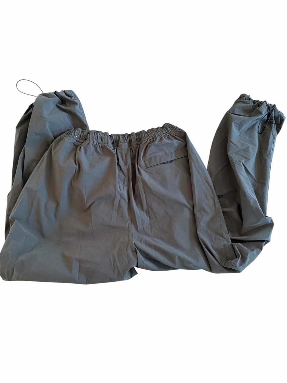 Nike Black Elastic Waist Track Pants with Red Logo Tag
